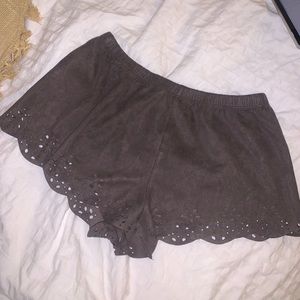 Suede Fabric Shorts